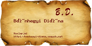 Bánhegyi Diána névjegykártya