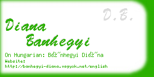 diana banhegyi business card